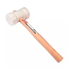 Martelo de Borracha Branco com Cabo de Madeira 40mm - Max