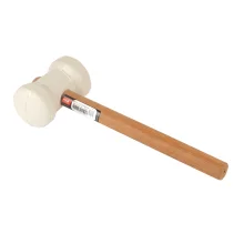 Martelo de Borracha Branco com Cabo de Madeira 80mm - Max