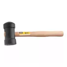 Martelo de Borracha Preto com Cabo de Madeira 40mm - Vonder
