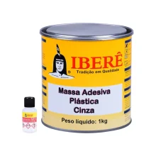 Massa Adesiva Plástica Cinza com 1kg - Ibere