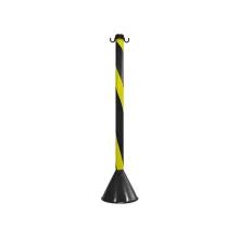Pedestal de Plástico Preto e Amarelo 90cm - Plastcor