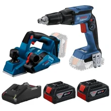 Plaina HGO185 e Parafusadeira GTB185 2Bat 18V 4Ah - Bosch