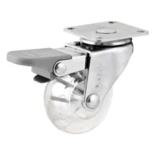 Rodizio Giratório 2 Rodas PU com Freio 40kg - Vonder