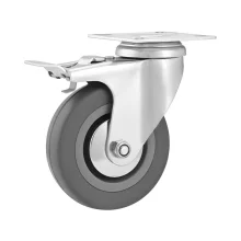 Rodízio Giratório 3" Roda PVC c/ Freio 45Kg  - Vonder