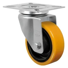 Rodízio Giratório 4" Roda de PU Capacidade 300Kg - Schioppa