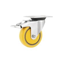 Rodízio Giratório 80kg 3" Roda Poliuretano e PVC c/Freio - Vonder