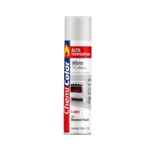 Tinta Spray Alta Temperatura Branco Fosco 350 ml - Chemicolor