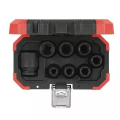 Jogo de Soquetes Impacto Sextavado 10-24 mm Encaixe 1/2" com 8 Pçs - Gedore Red