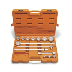 Jogo de Soquetes Estriados 22-50 mm Encaixe 3/4" 14 Peças - Tramontina Pro