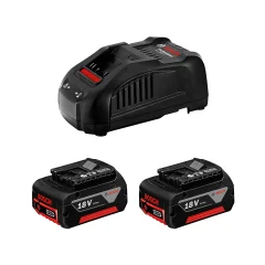 Combo 2 Baterias 18V 4.0Ah e Carregador Rápido 220V - Bosch