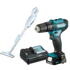 Combo Parafusadeira à Bateria 12V e Aspirador de Pó à Bateria 12V Makita