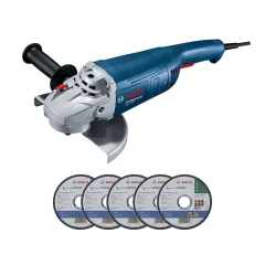 Esmerilhadeira Angular 7" 2200W 220V GWS2200-230 Bosch + 5 discos de corte