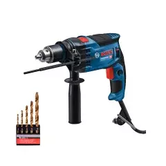 Combo Furadeira GSB16RE 220V - Bosch e Jogo de Brocas Aço Rápido 3-8 mm - Mtx