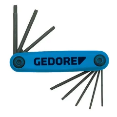 Jogo Chave Torx tipo Canivete T9 a T40 com 8 peças - Gedore