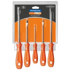 Jogo Chave de Fenda 1/8" a 5/16" 5 Peças - Tramontina Pro