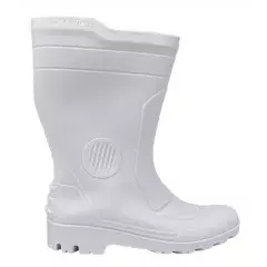 Bota de PVC com Cano Médio Branca N° 45 - Pega Forte