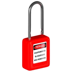 Cadeado Vermelho de Bloqueio 38mm Haste de Metal CMCVM140CD - Tagout