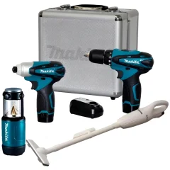 Combo 2 Parafusadeira Bat 12V + Aspirador + Lanterna - Makita