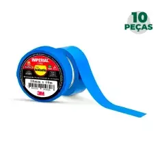 Combo Fita Isolante Imperial 18 x 10m Azul com 10pçs - 3M