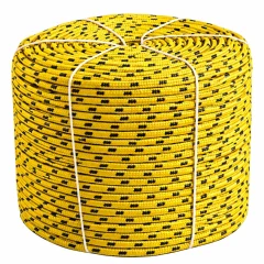 Corda 10mm Soft Pet Amarelo/Preto 100 Metros - Rodocordas