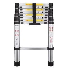 Escada com 10 Degraus Telescópica de Alumínio 0,80 x 3,20 Metros - Charbs