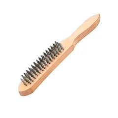 Escova Manual de Aço Carbono com Cabo de Madeira - Sparta