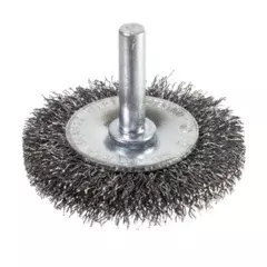 Escova Ondulada Aço de Carbono 3 x 3/8" com Haste 1/4" - Inebras