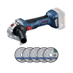 Esmerilhadeira Bateria 18V GWS180-LI S/Bat Bosch + 5 discos de corte