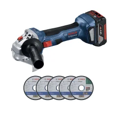 Esmerilhadeira Bateria 5" 18V GWS180-LI Bosch + 5 discos de corte