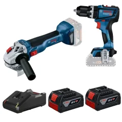 Esmerilhadeira GWS18 e Parafusadeira GSB18 2Bat 18V 4Ah - Bosch