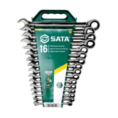 Jogo de Chave Combinada Catraca 8-24mm 16 Peças - Sata