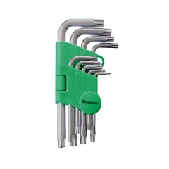 Jogo de Chave Torx tipo L T10 a T50 com 9 Peças - Carbografite