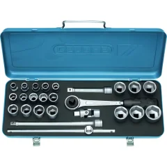 Jogo de Soquete 10 a 32mm Sextavado com Encaixe 1/2" KMU 25PC - Gedore