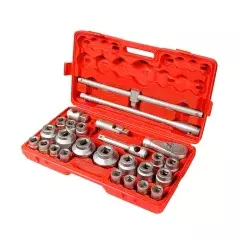 Jogo de Soquete 21 a 65mm Estriado Encaixe 3/4" 26 Peças - MTX