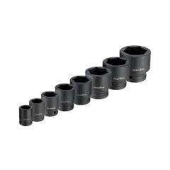 Jogo Soquete Impacto Sextavado 26-38 mm Enc. 3/4" 8 pçs - Chiaperini