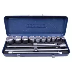 Jogo de Soquete Estriado 22 a 50 mm Encaixe 3/4" com 14 peças - Gedore
