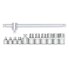 Jogo de Soquetes Torx E4-20 Encaixe 3/8" com 12 Peças - Gedore Red