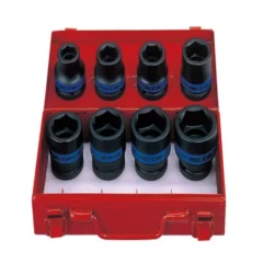 Jogo Soquete de Impacto 19 á 38mm Sextavado Curto 3/4" - Kingtony