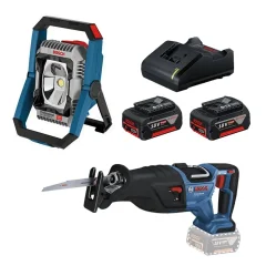 Lanterna GLI18V e Serra Sabre GSA185 18V 4Ah - Bosch