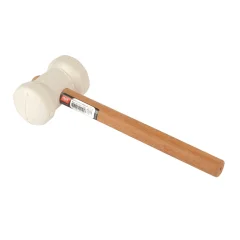 Martelo de Borracha Branco com Cabo de Madeira 80mm - Max