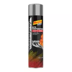 Tinta Spray Alta Temperatura Alumínio Fosco 400ml AE01000098 - Mundial