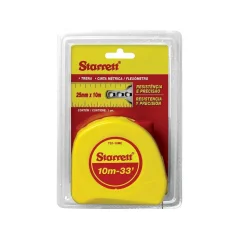 Trena de Aço 10 metros mm/pol Amarela - Starrett