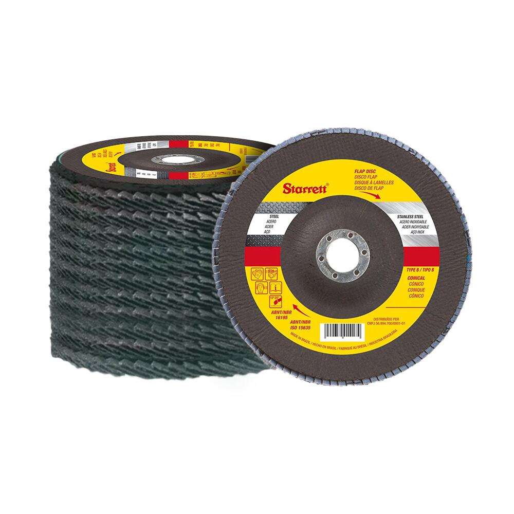 Disco Flap 4.1/2 x 7/8 G60 c/ 12 Peças Starrett em Oferta