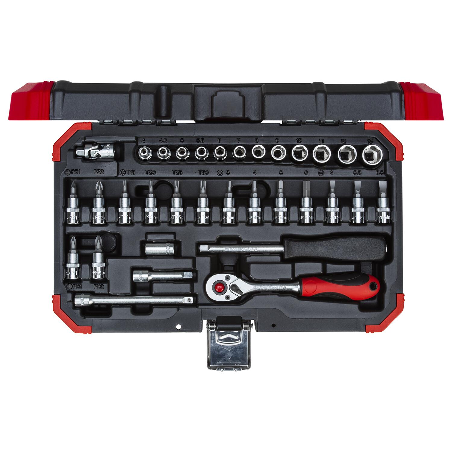ちょこり Jg Soq Sext 4 a 13 mm Enc 1/4 33 Peças Gedore Red em Oferta