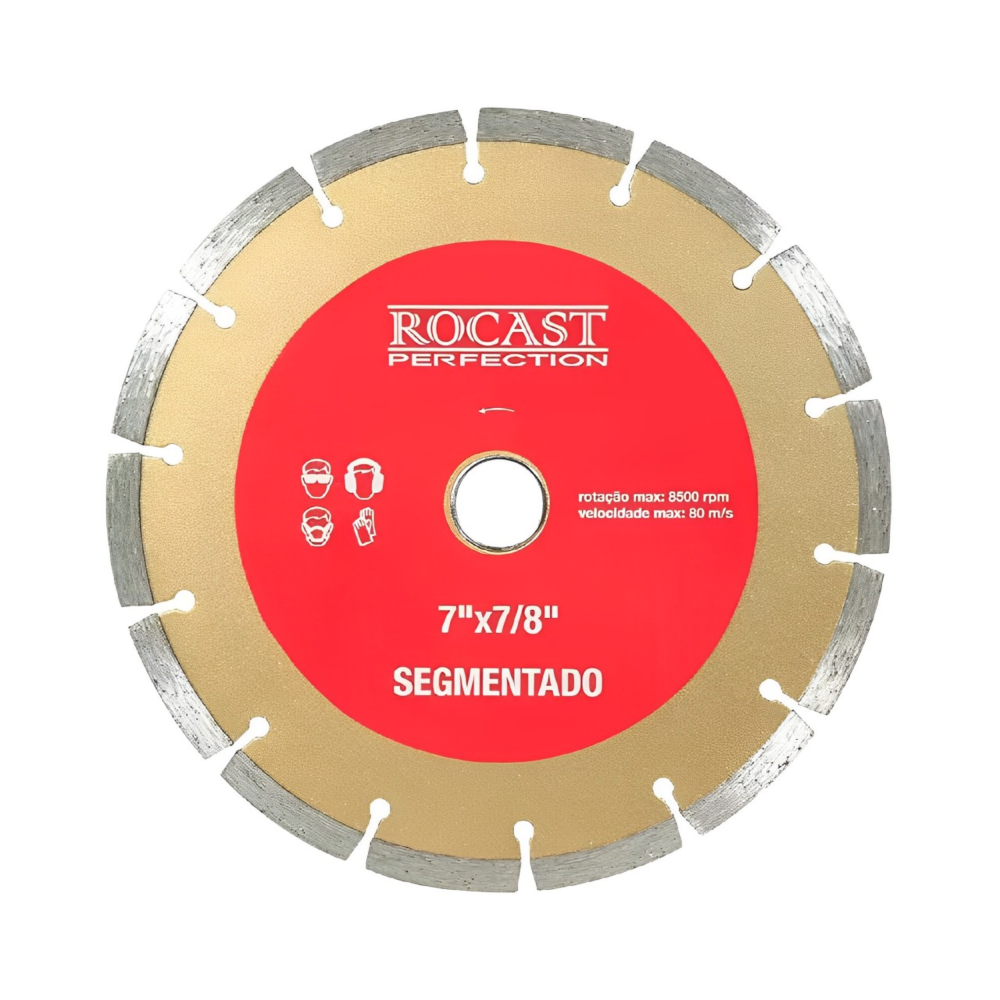 Disco Diamantado Segmentado 180 mm Rocast em Promoção!