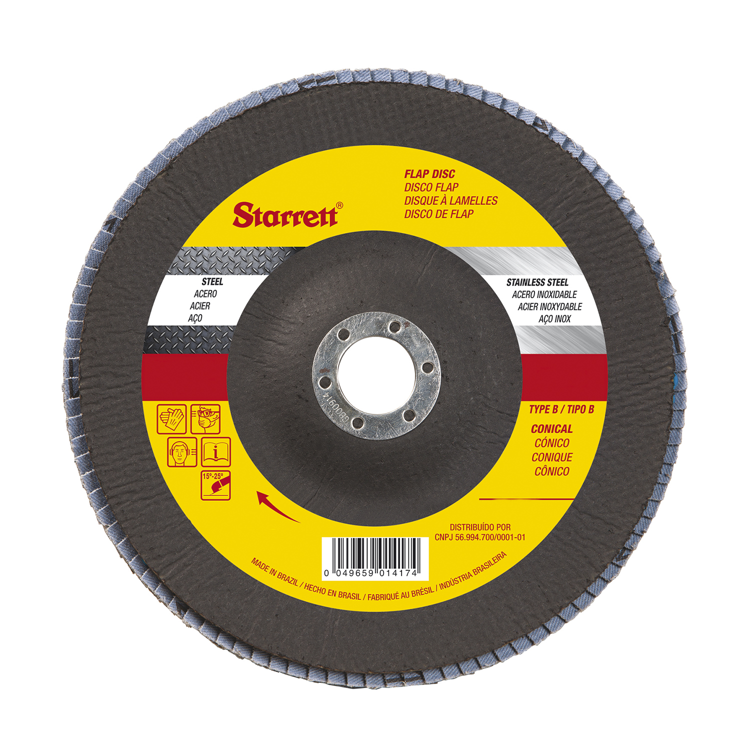 Disco Flap 4.1/2 x 7/8 G120 Starrett com Melhor Preço!