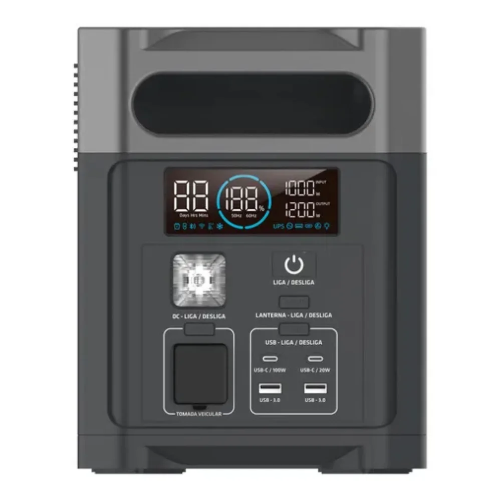 Estação De Energia Solar Gerador Portátil 1200w Super - Tork