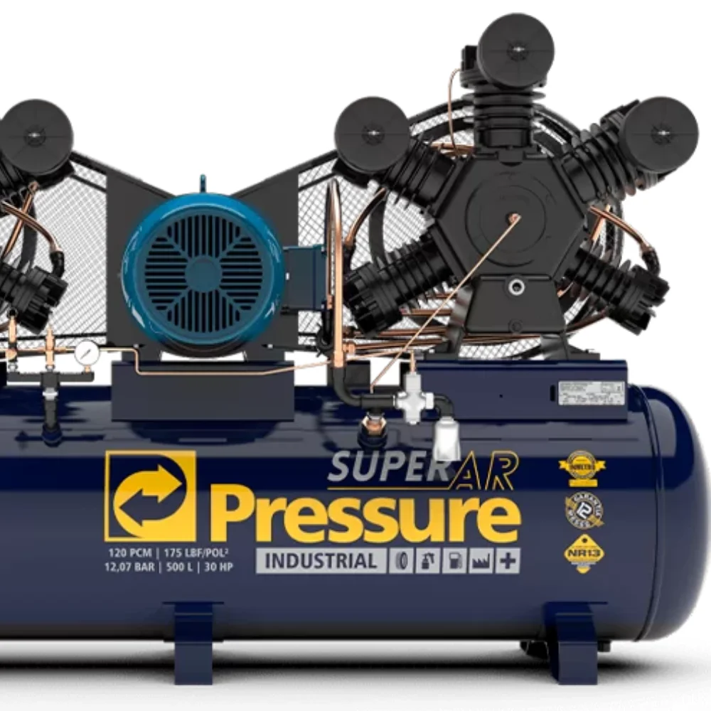 Compressor de Ar 120PCM 500L Super Ar 380/660V Trifásico - Pressure