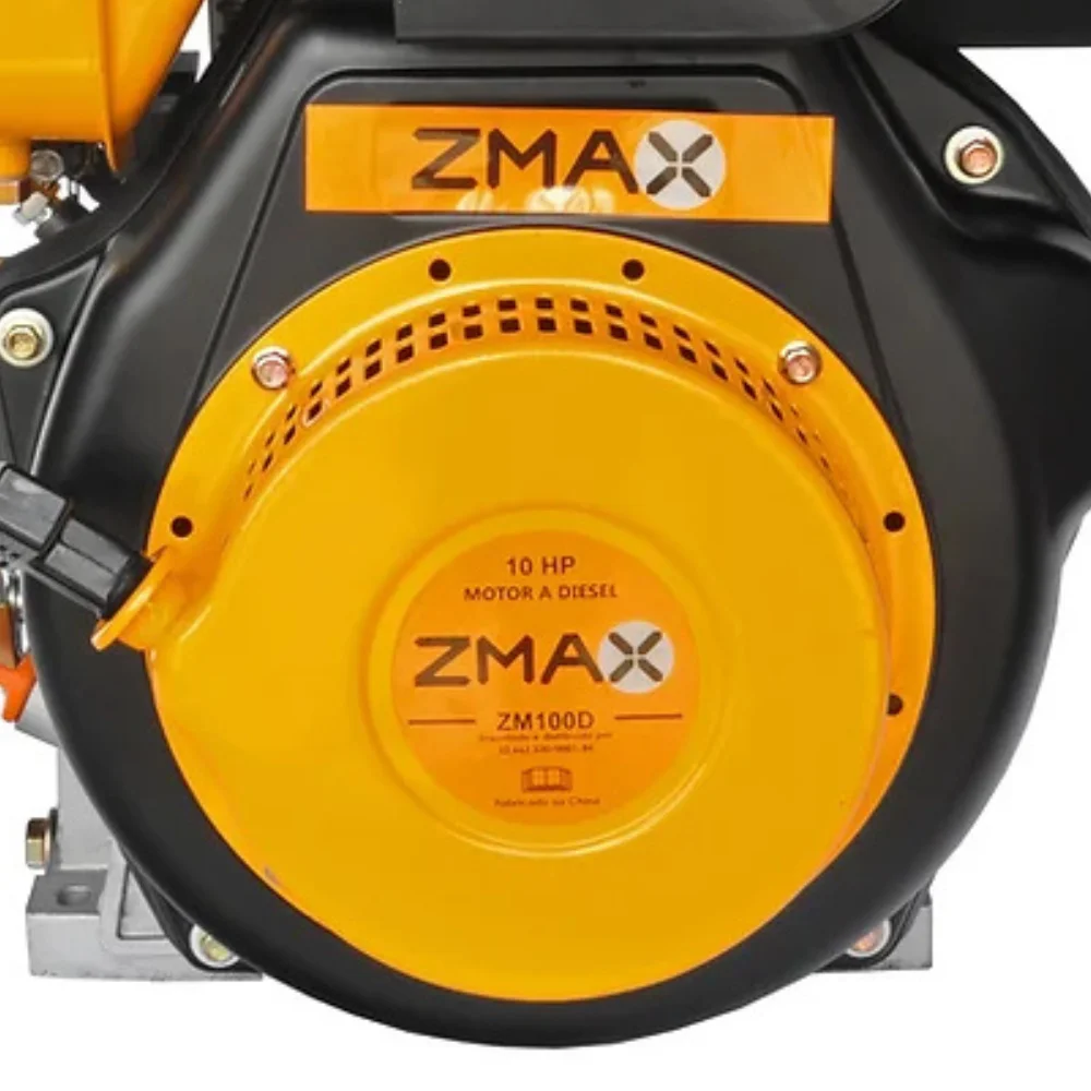 Motor a Diesel com 10 HP  4 Tempos Monocilíndrico 406 cm³ Partida Manual - Zmax-ZM100D