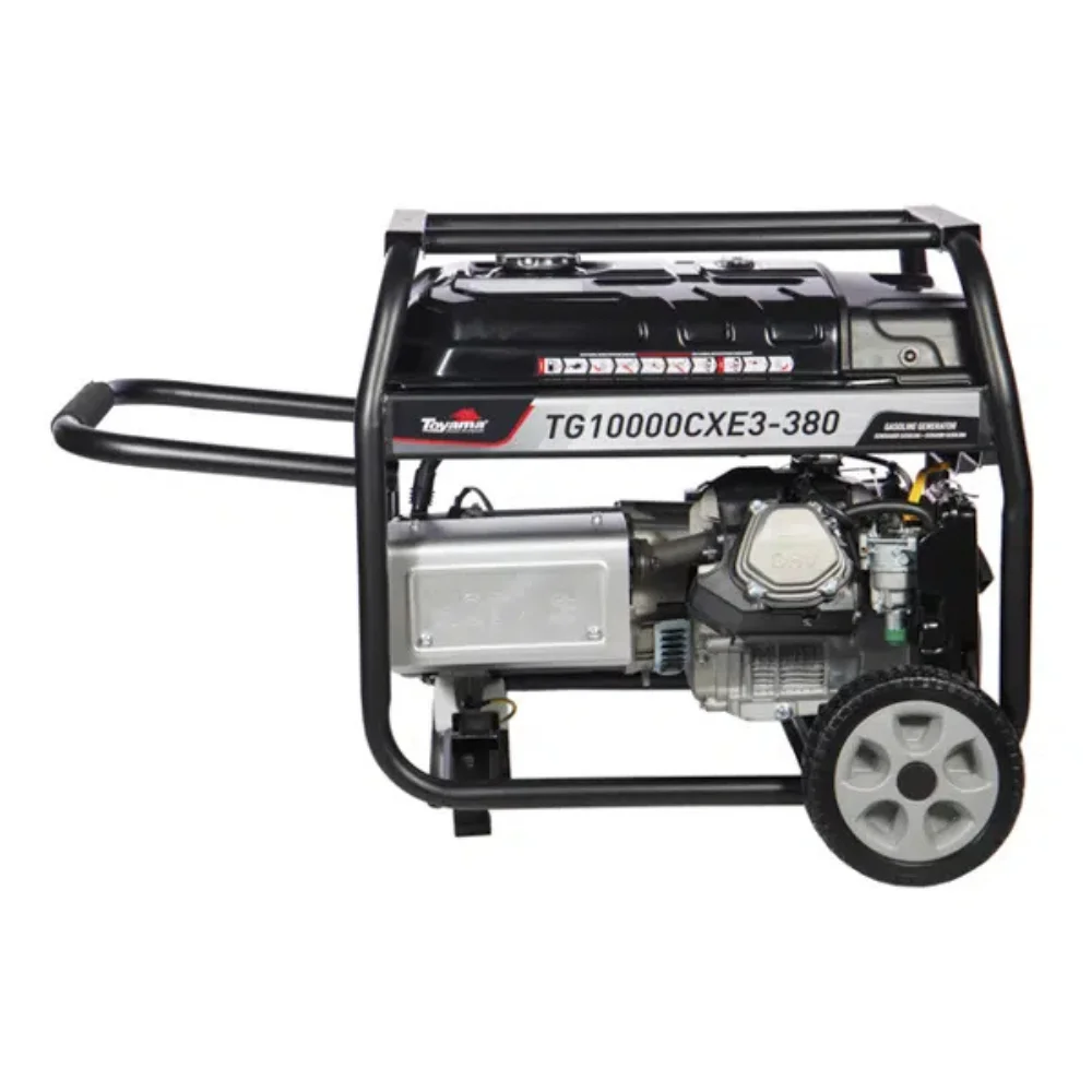 Gerador a Gasolina TG10000CXE3 4T 459CC 11.25kVA Trifásico 380V com Partida Elétrica e Manual - TOYAMA-201-030